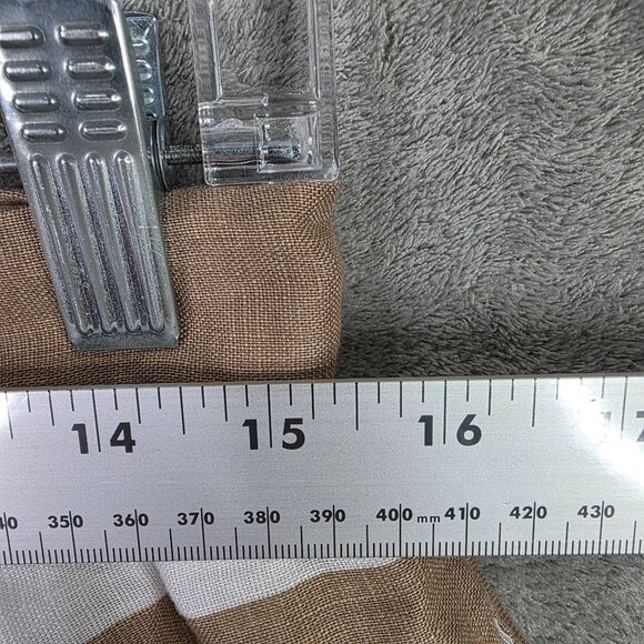 Womens Cynthia Rowley Brown & White Striped 100% Linen Skirt Lined Size 8 - Picture 6 of 8